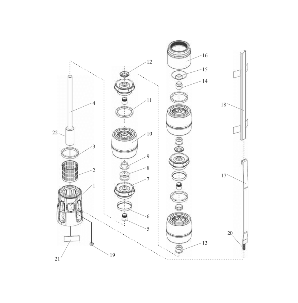 6SK 12 exploded view and bill of materials