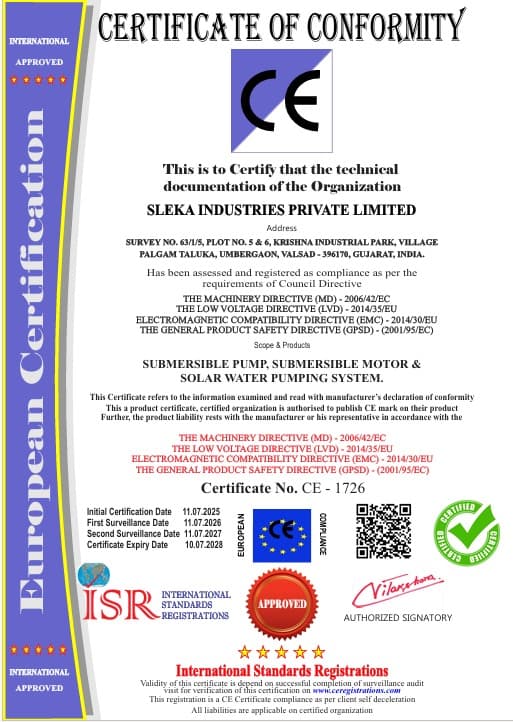 CE Marking Certificate — Europe / EEA